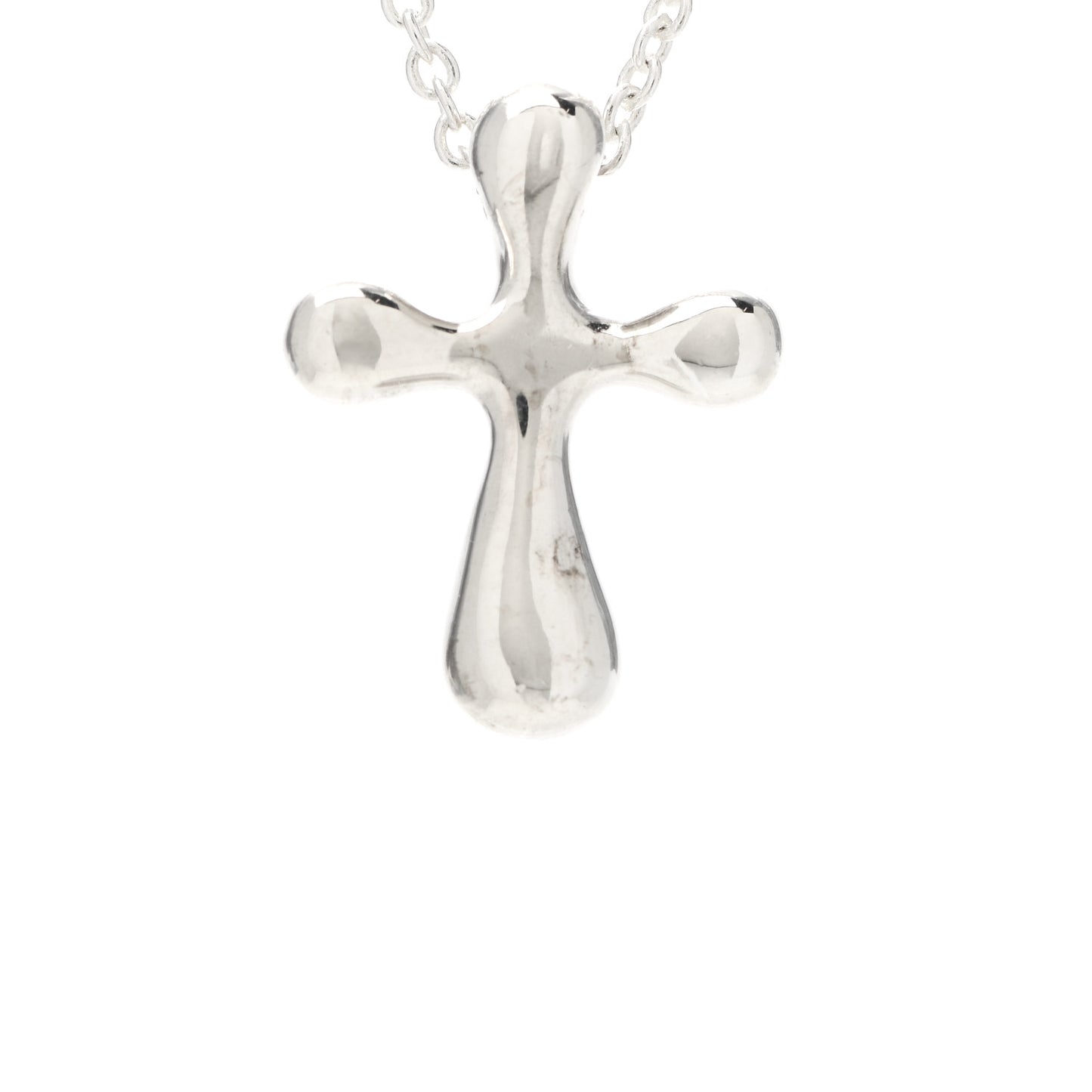 Sterling Silver 12mm Elsa Peretti Cross Pendant Necklace