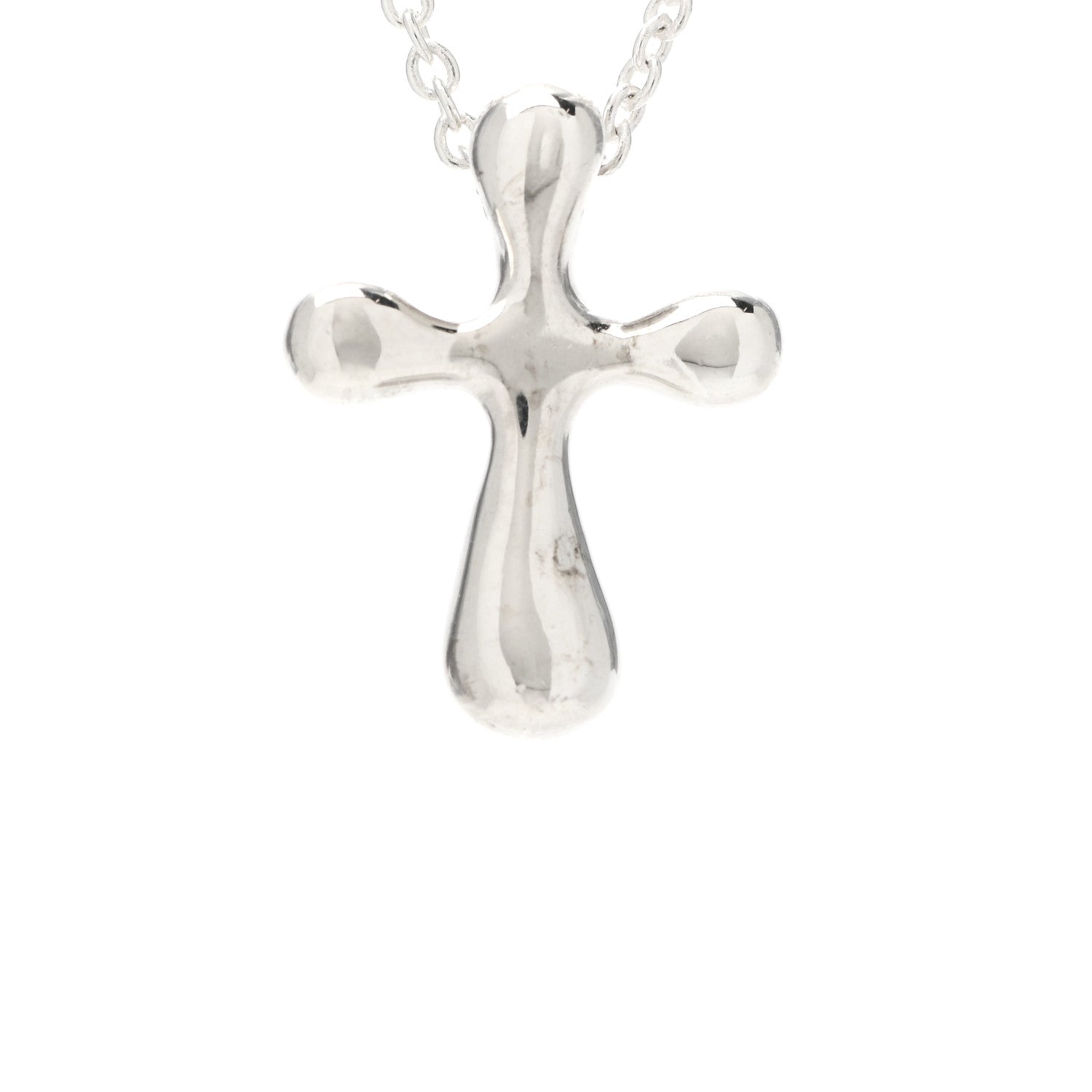 Tiffany Sterling Silver 12mm Elsa Peretti Cross Pendant Necklace 6 of 6