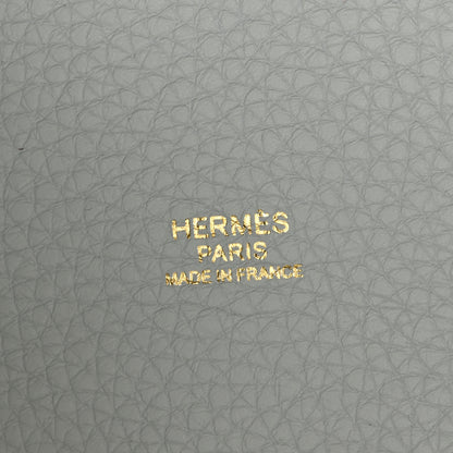 Hermes Taurillon Clemence Picotin Lock 18 PM Bleu Pale 6 of 12