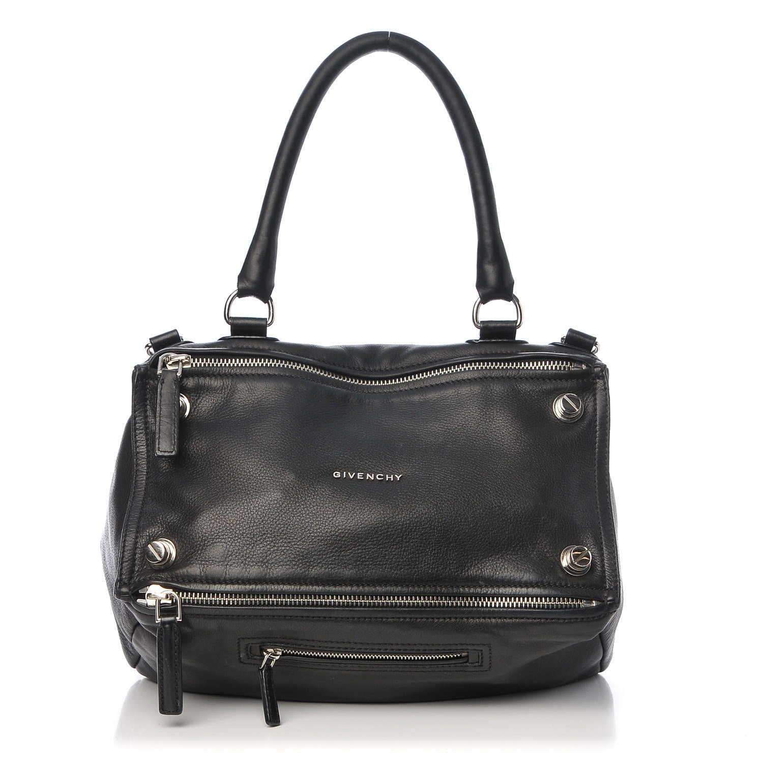 Givenchy Pebbled Calfskin Medium Bolt Stud Pandora Black 1 of 10