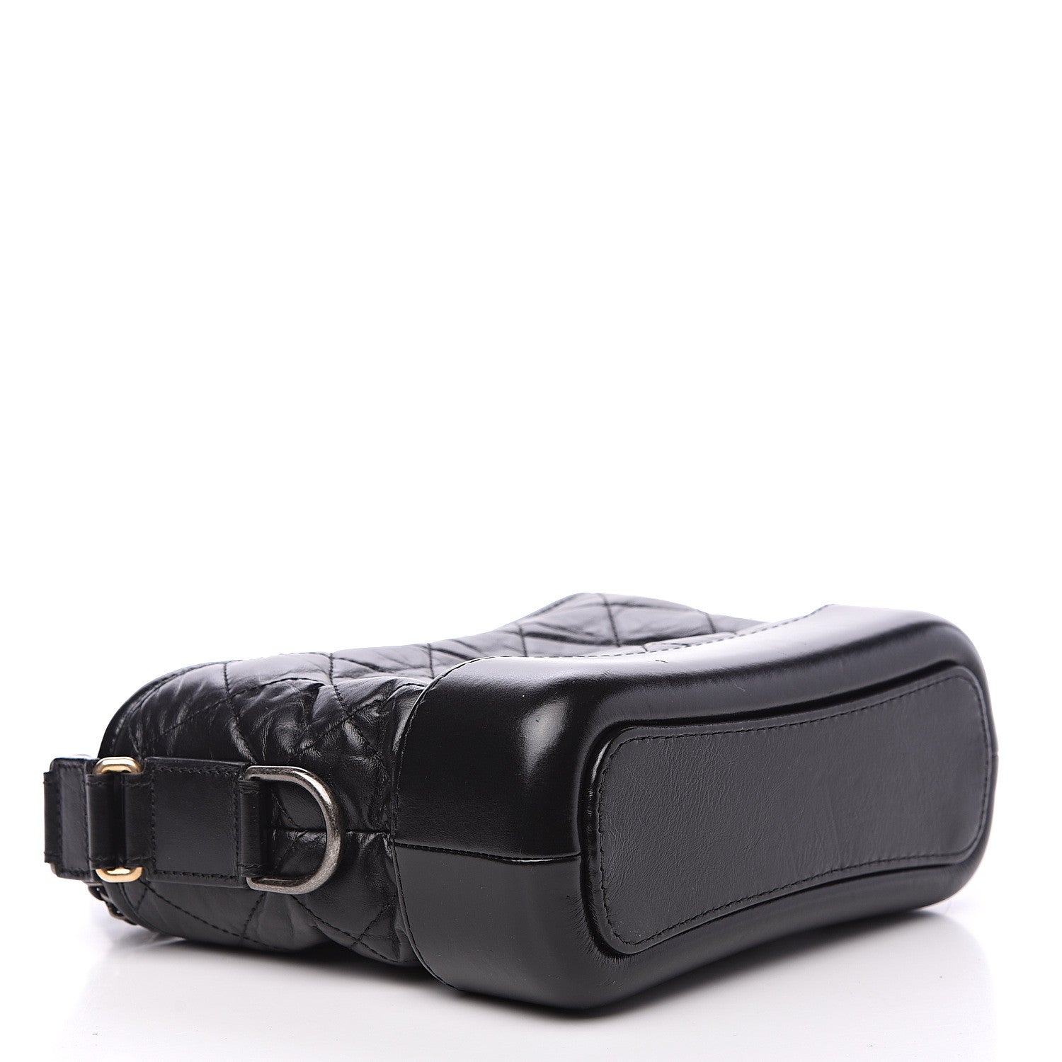 Chanel Aged Calfskin Quilted Small Gabrielle Hobo Black 3 of 9