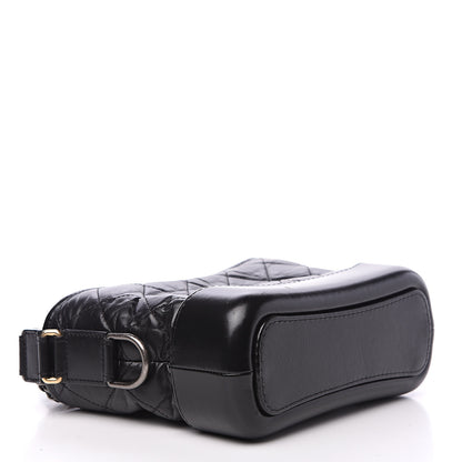 Chanel Aged Calfskin Quilted Small Gabrielle Hobo Black 3 of 9
