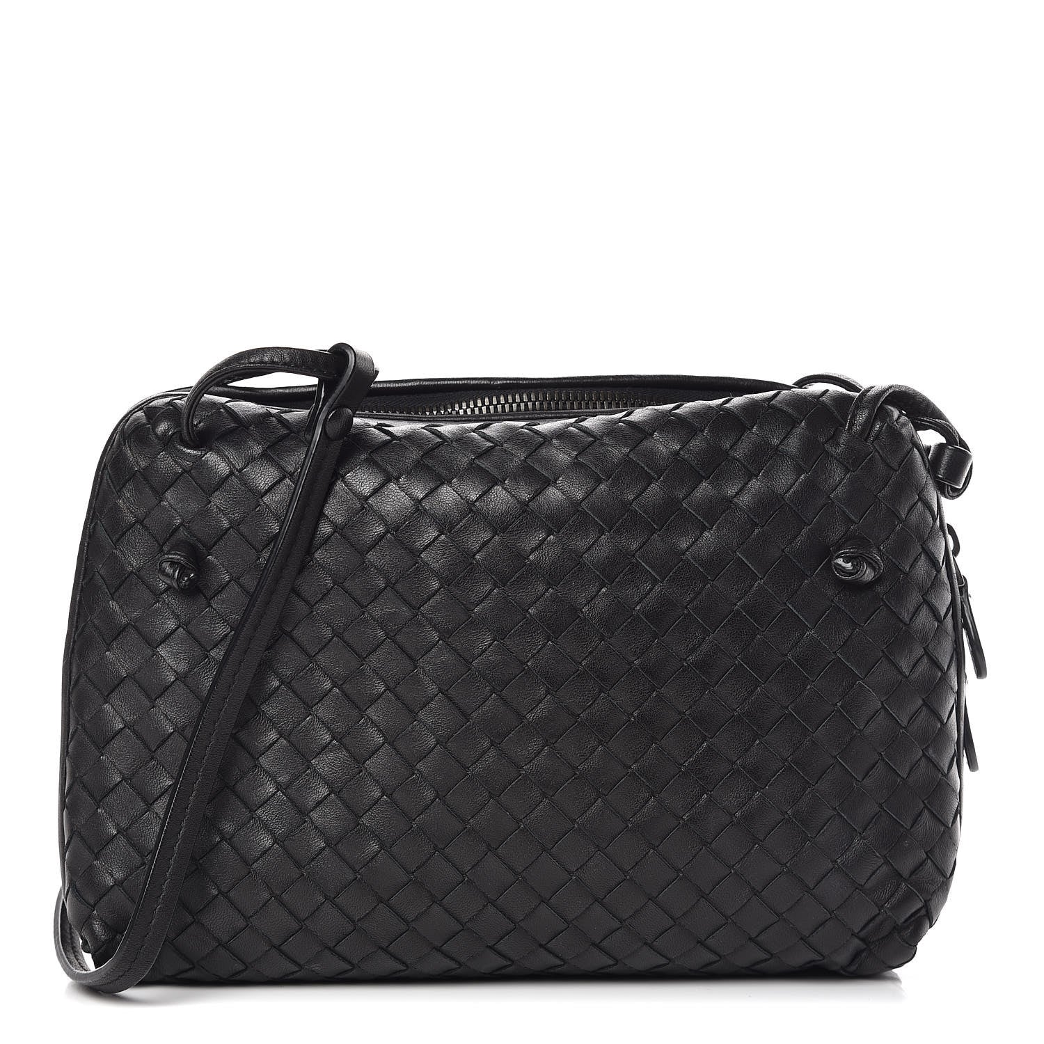 Bottega Veneta Nappa Intrecciato Nodini Bag Black 1 of 12