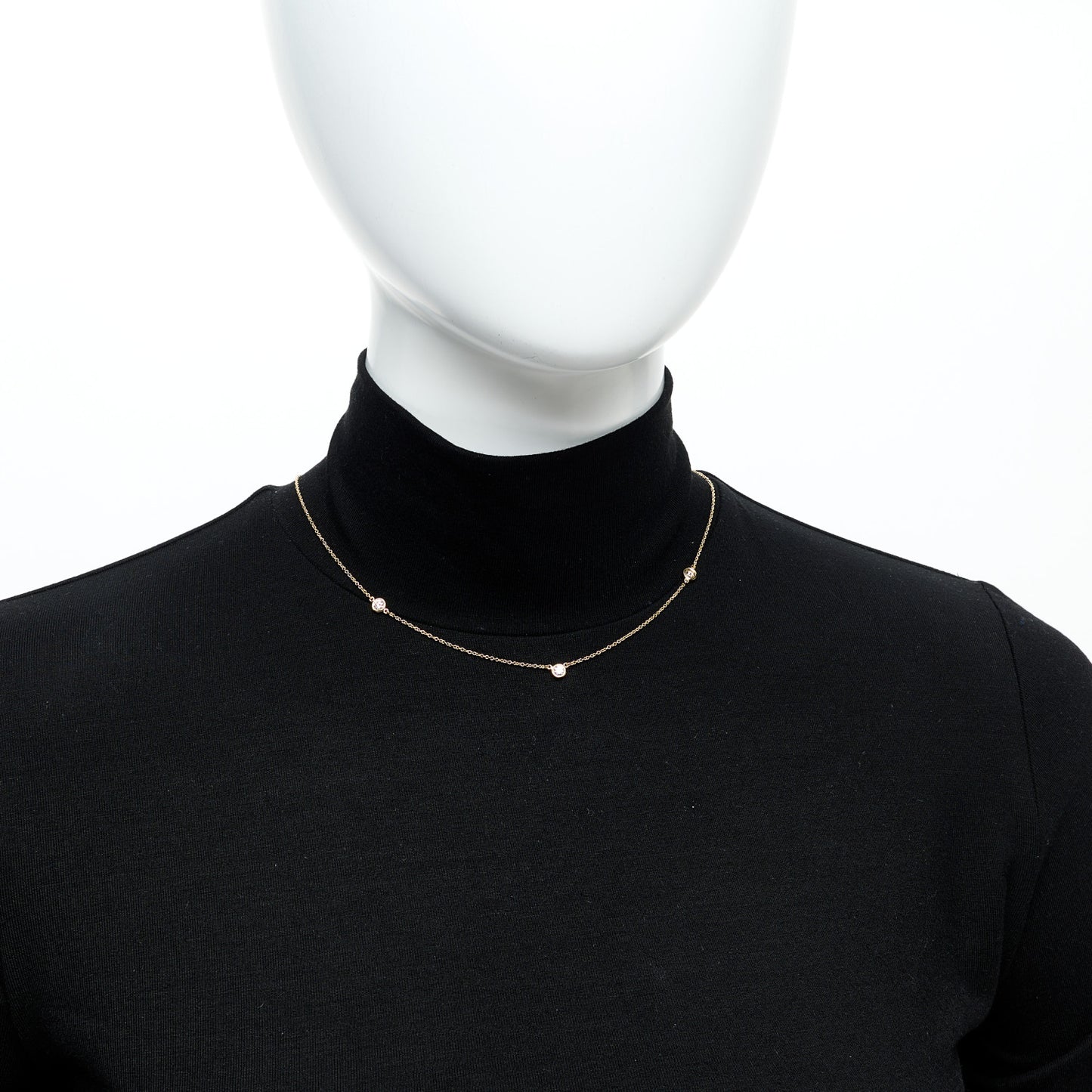 18K Yellow Gold Elsa Peretti Diamonds by the Yard 3 Station Necklace