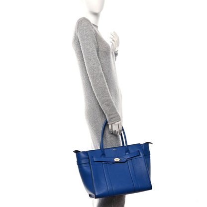 Mulberry Classic Grain Small Bayswater Zip Tote Porcelain Blue 2 of 9