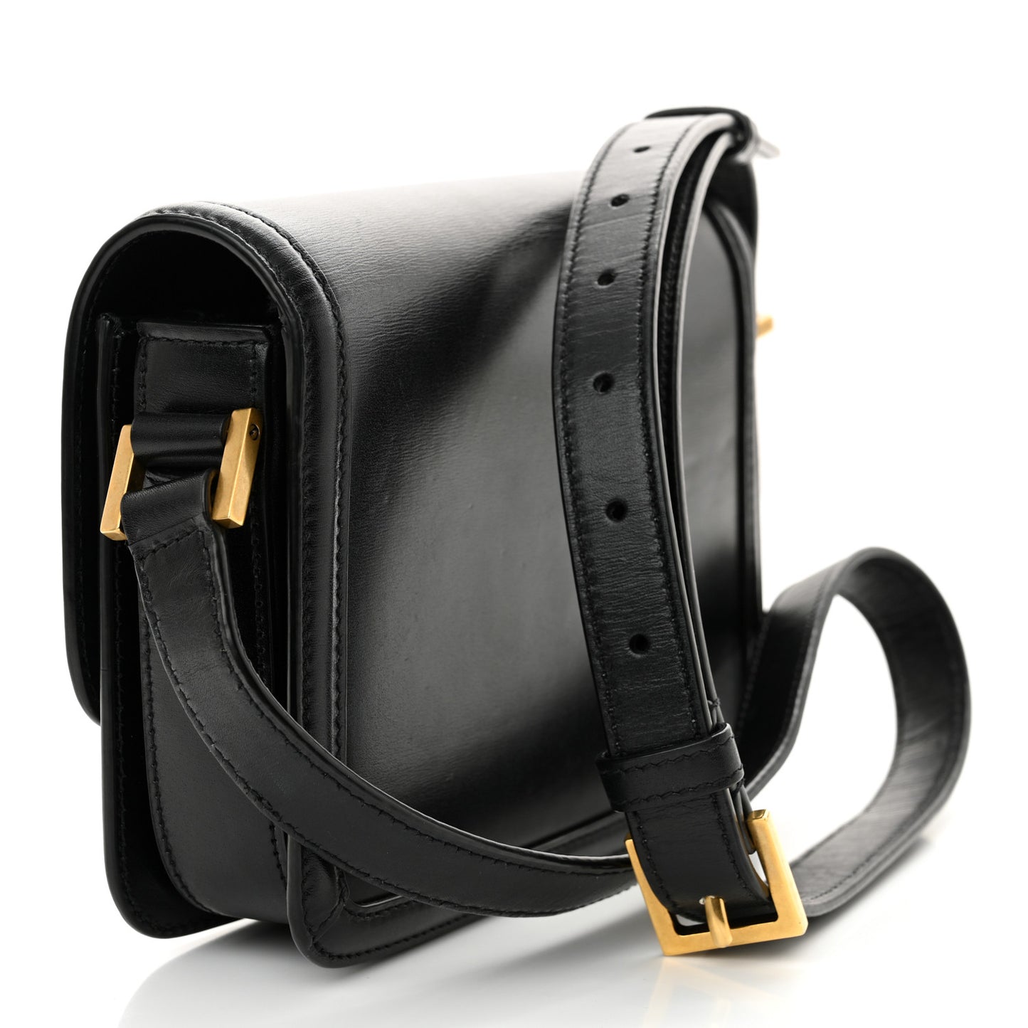 Smooth Calfskin Small Solferino Satchel Black