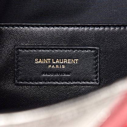 Saint Laurent Metallic Calfskin Matelasse Chevron Monogram Medium College Satchel Multicolor 7 of 13