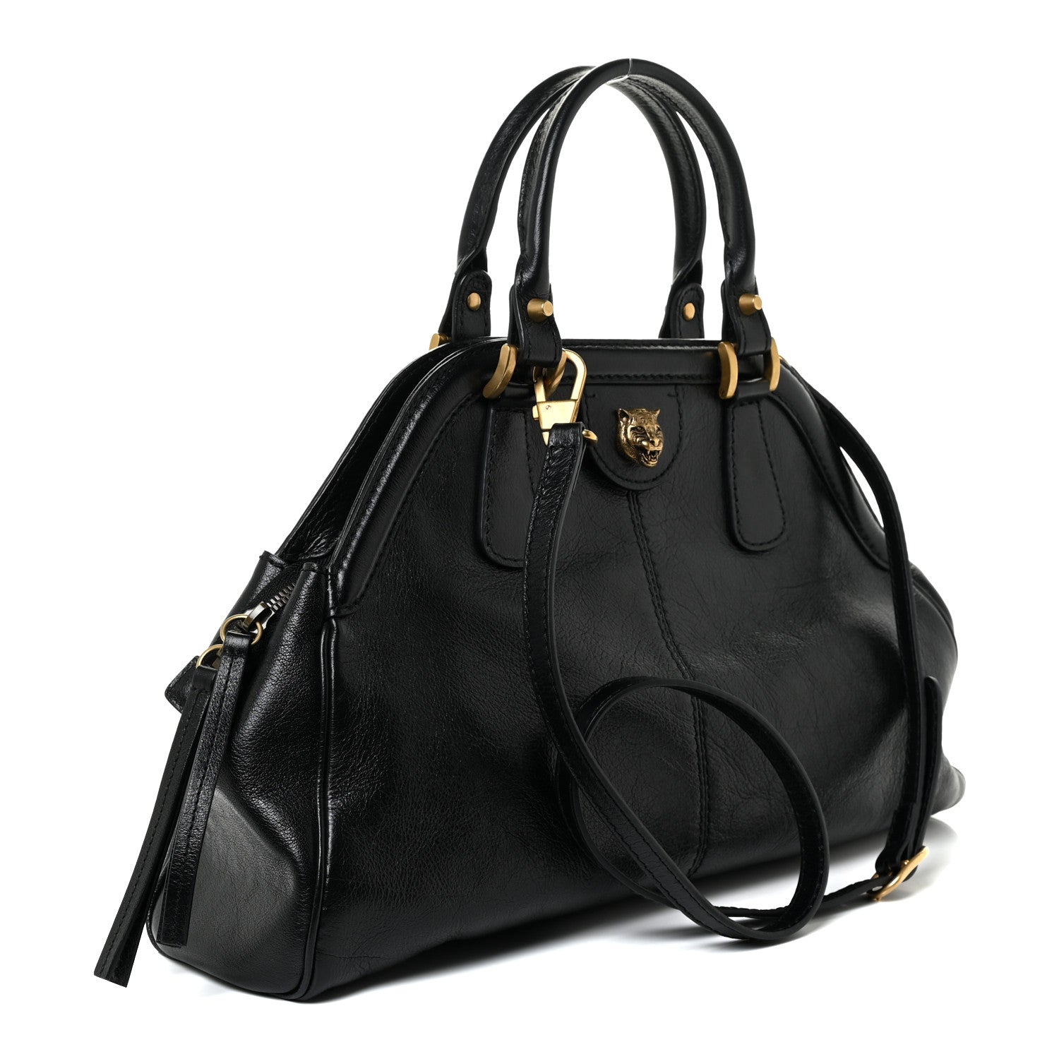 Gucci Calfskin Medium Re(Belle) Top Handle Bag Black 3 of 12