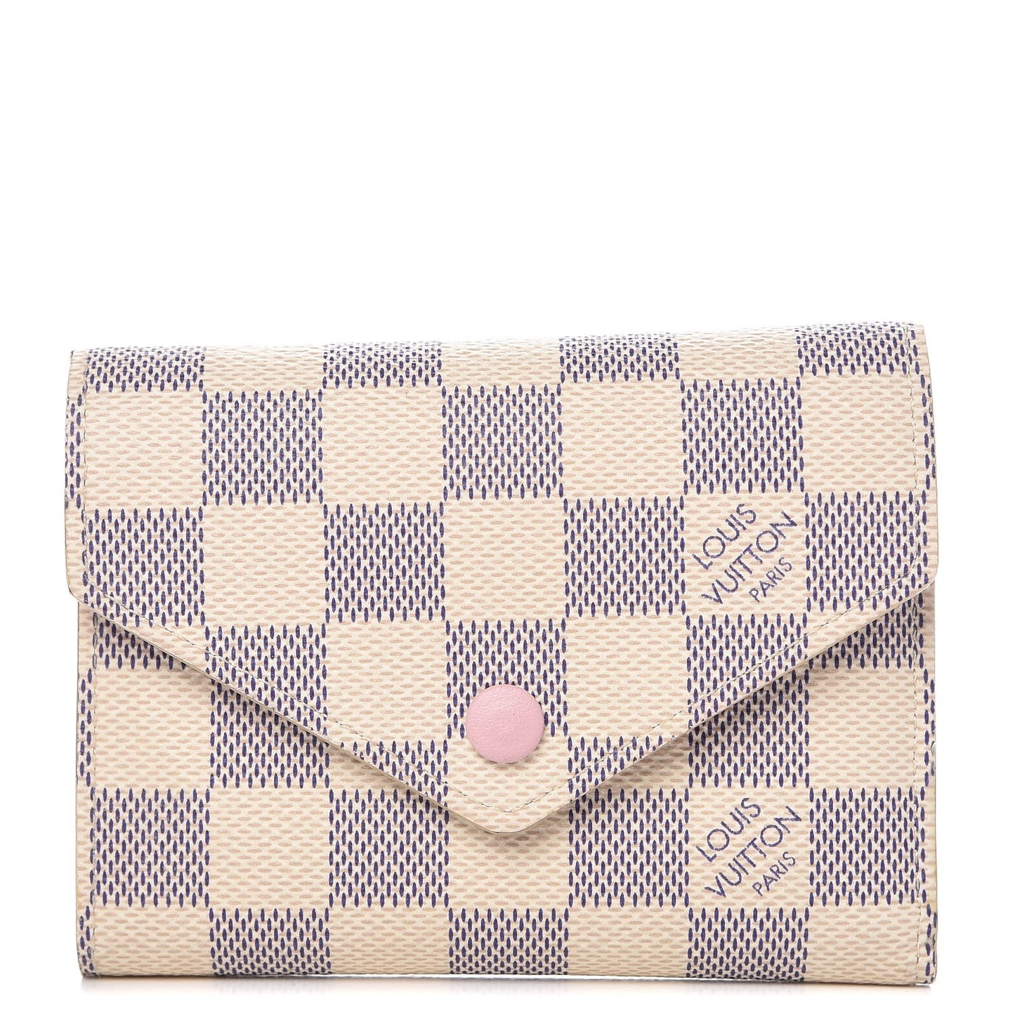 Damier Azur Victorine Wallet Rose Ballerine
