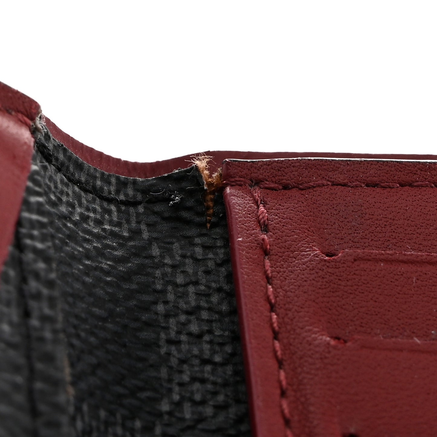 Damier Graphite Pocket Organizer Bordeaux