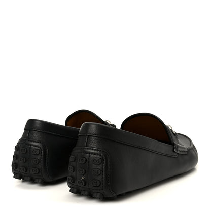 Gucci Soft Clove Calfskin Mens Horsebit Driver Loafers 12 Black 5 of 10