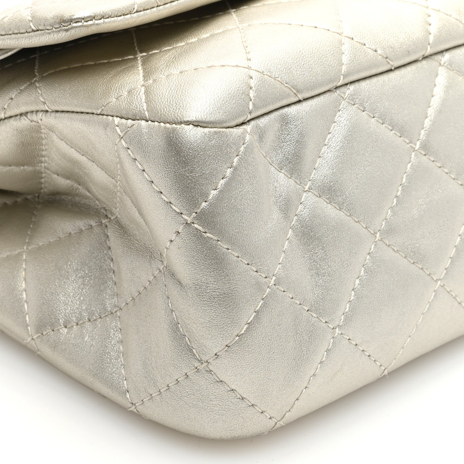 Chanel Metallic Lambskin Quilted 2.55 Reissue 227 Flap Silver 9 of 11
