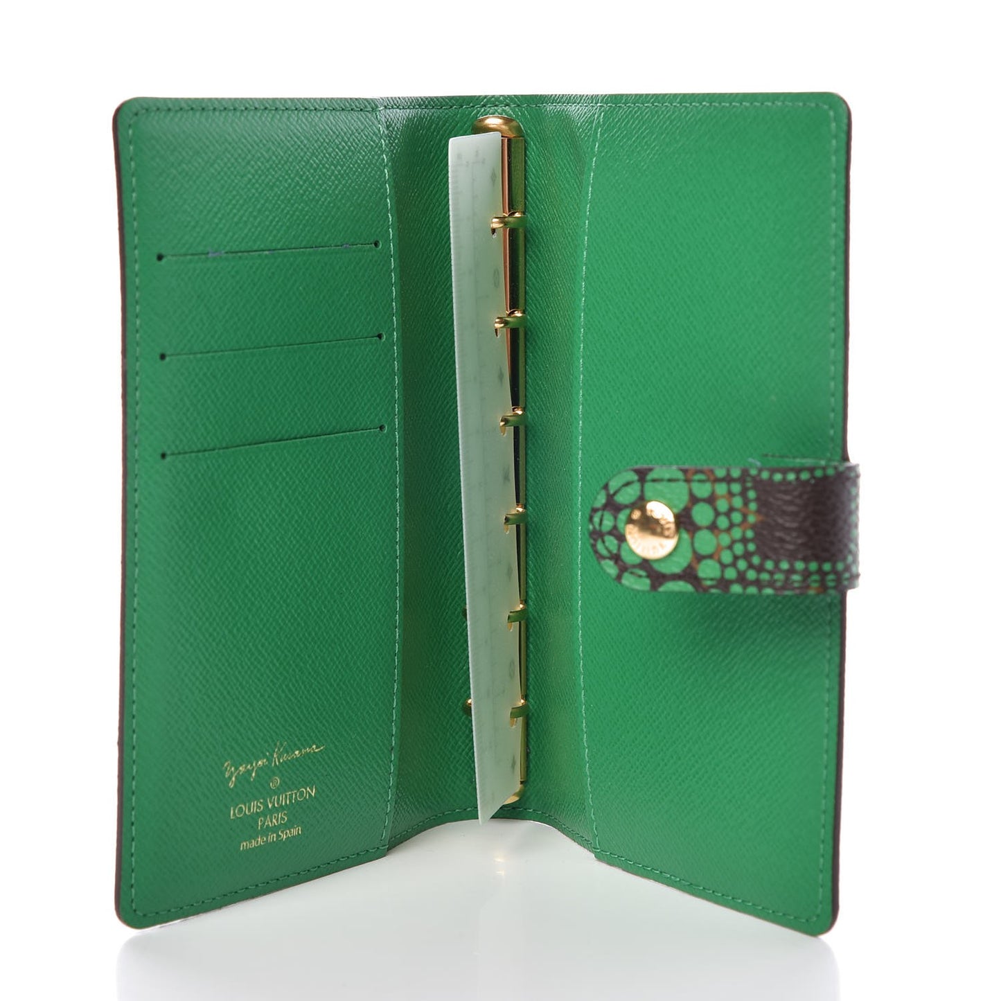 Monogram Kusama Town Small Ring Agenda Green