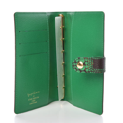Louis Vuitton Monogram Kusama Town Small Ring Agenda Green 5 of 8