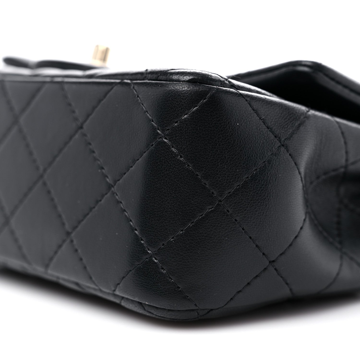 Chanel Lambskin Quilted Mini Rectangular Flap Black 9 of 10