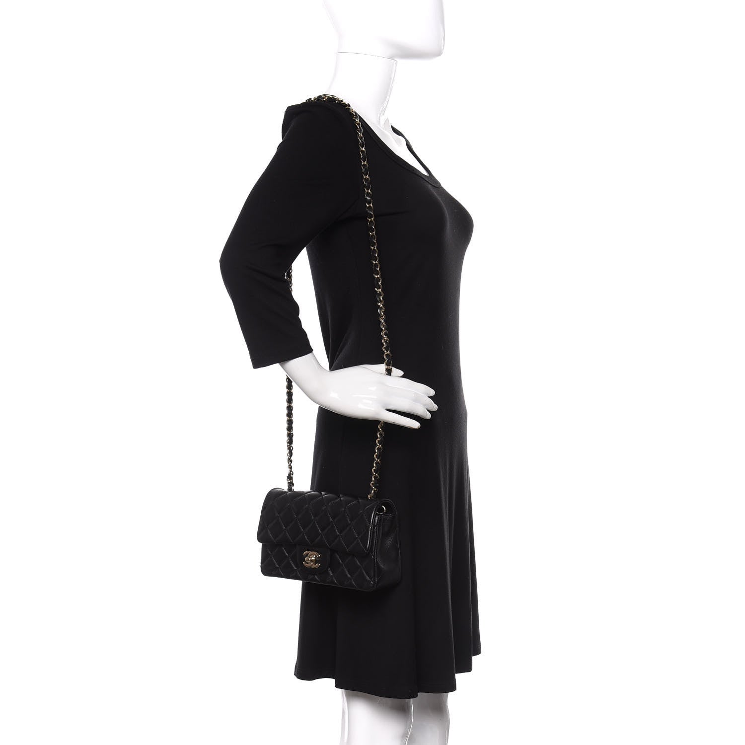 Chanel Lambskin Quilted Mini Rectangular Flap Black 2 of 11
