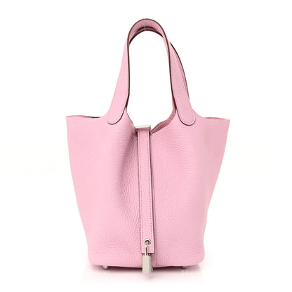 Hermes Taurillon Clemence Picotin Lock 18 PM Mauve Sylvestre 1 of 11