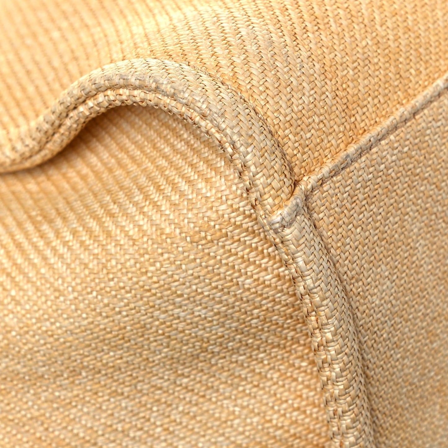 Woven Straw Raffia Medium Deauville Tote Beige