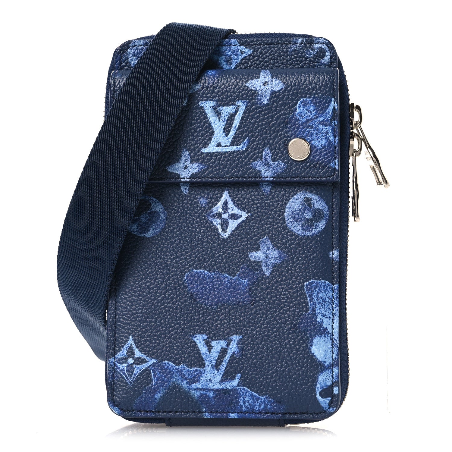 Louis Vuitton Monogram Ink Watercolor Phone Pouch Blue 1 of 9