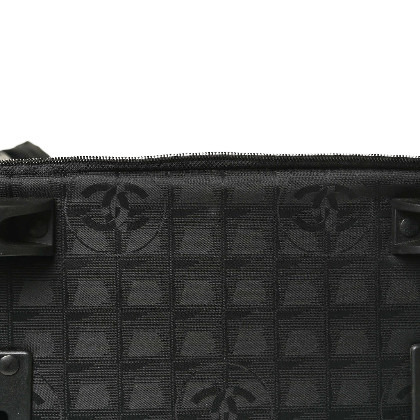 Nylon Travel Trolley Rolling Luggage Black