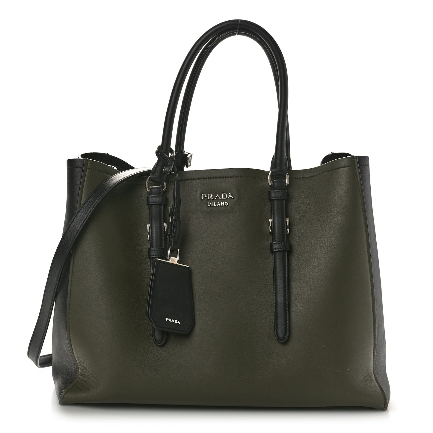 City Calf Double Bag Black Green
