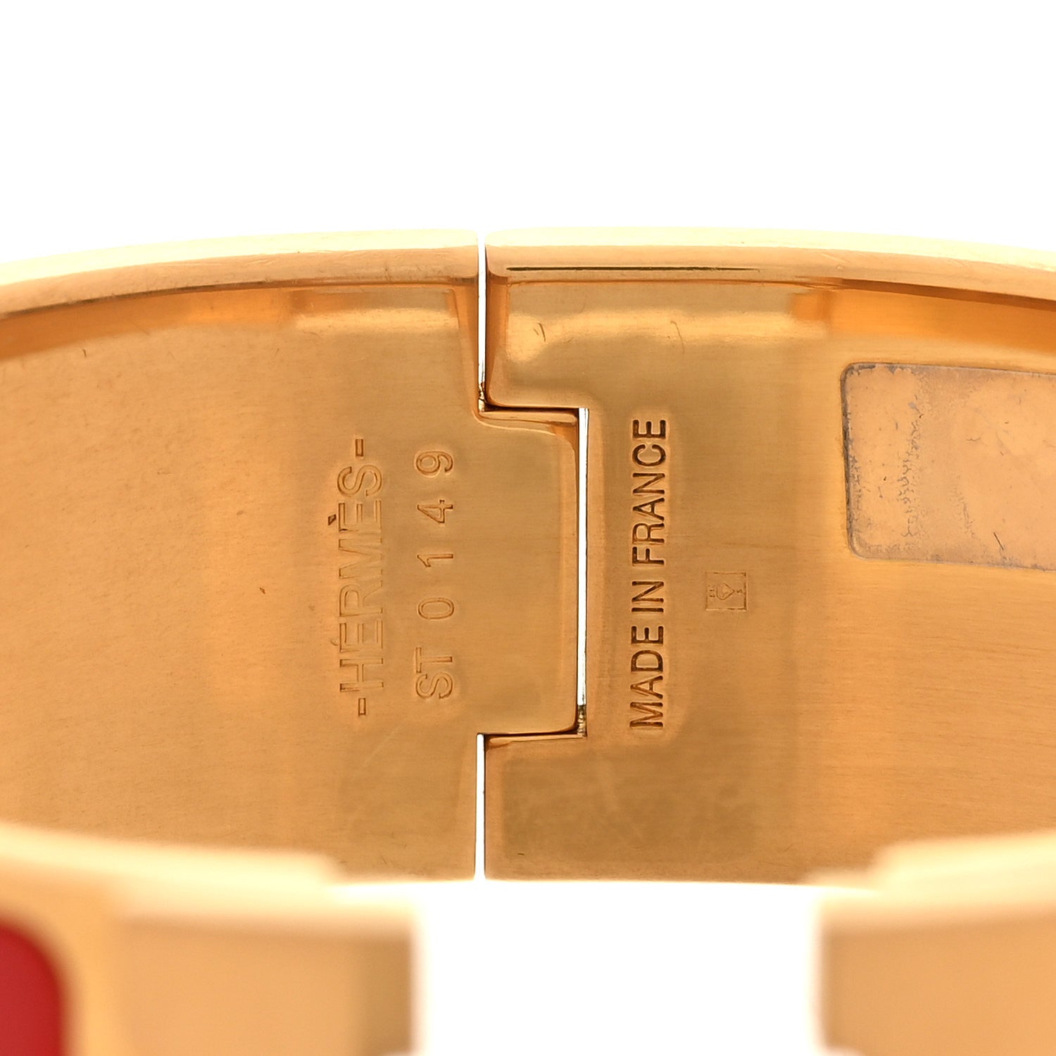 Hermes Enamel Wide Clic Clac H Bracelet PM Rouge Bandana 4 of 4