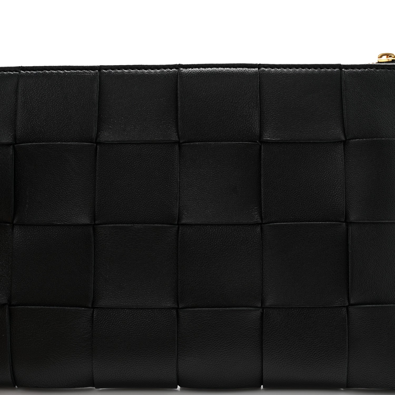 Bottega Veneta Nappa Maxi Intrecciato Small Cassette Flat Zip Pouch Black 8 of 10
