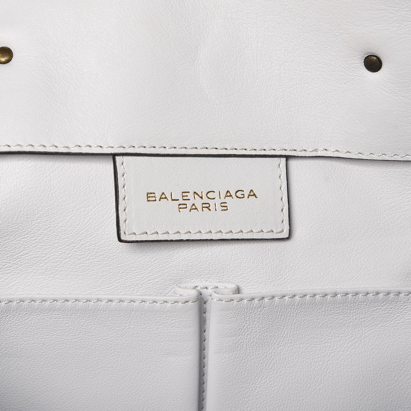 Agneau Papier Ledger Tote White Black