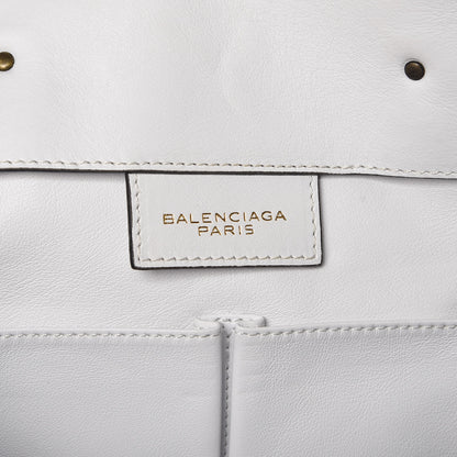 Balenciaga Agneau Papier Ledger Tote White Black 7 of 13