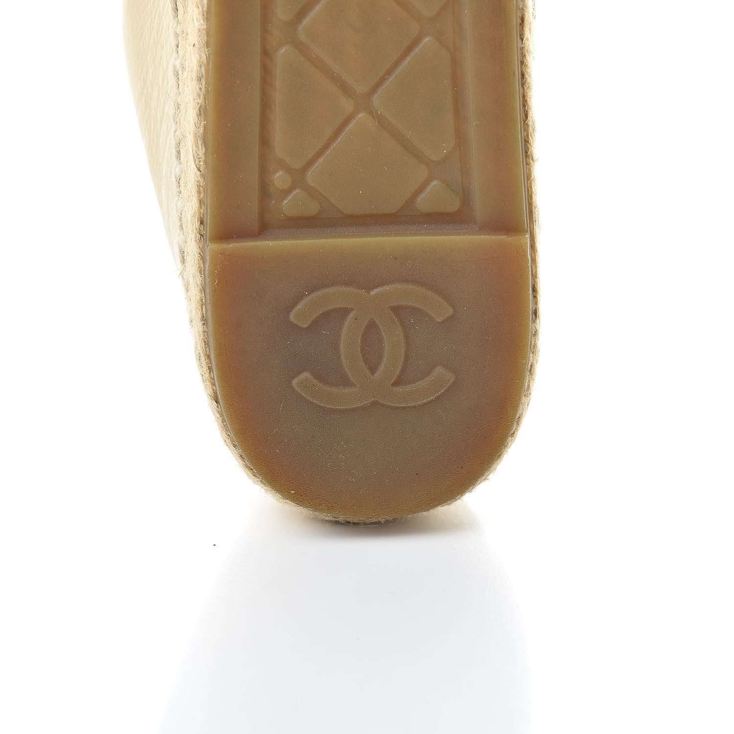 Chanel Metallic Calfskin Grosgrain CC Espadrilles 39 Ivory Black 10 of 13