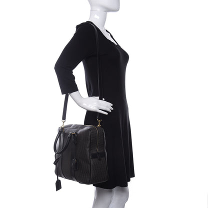 Saint Laurent Toile Classic Monogram Rodeo Briefcase Black 2 of 10