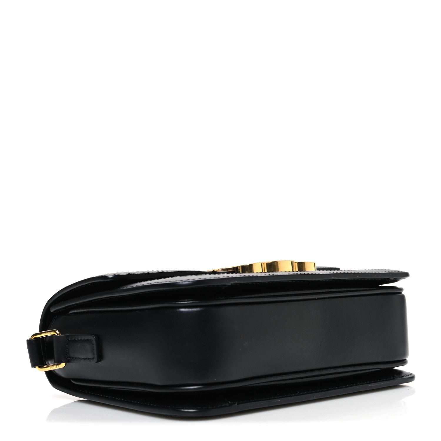Celine Canvas Calfskin Triomphe Embroidered Teen Triomphe Bag Black 4 of 11