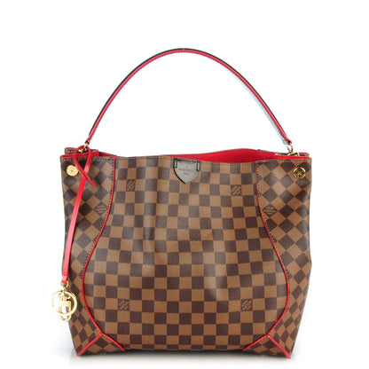 Louis Vuitton Damier Ebene Caissa Hobo Cherry 1 of 7