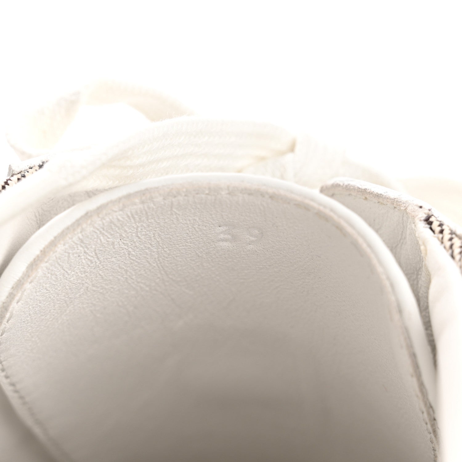 Hermes Calfskin H Canvas Keep Mule Sneakers 39 Prunoir White 8 of 12