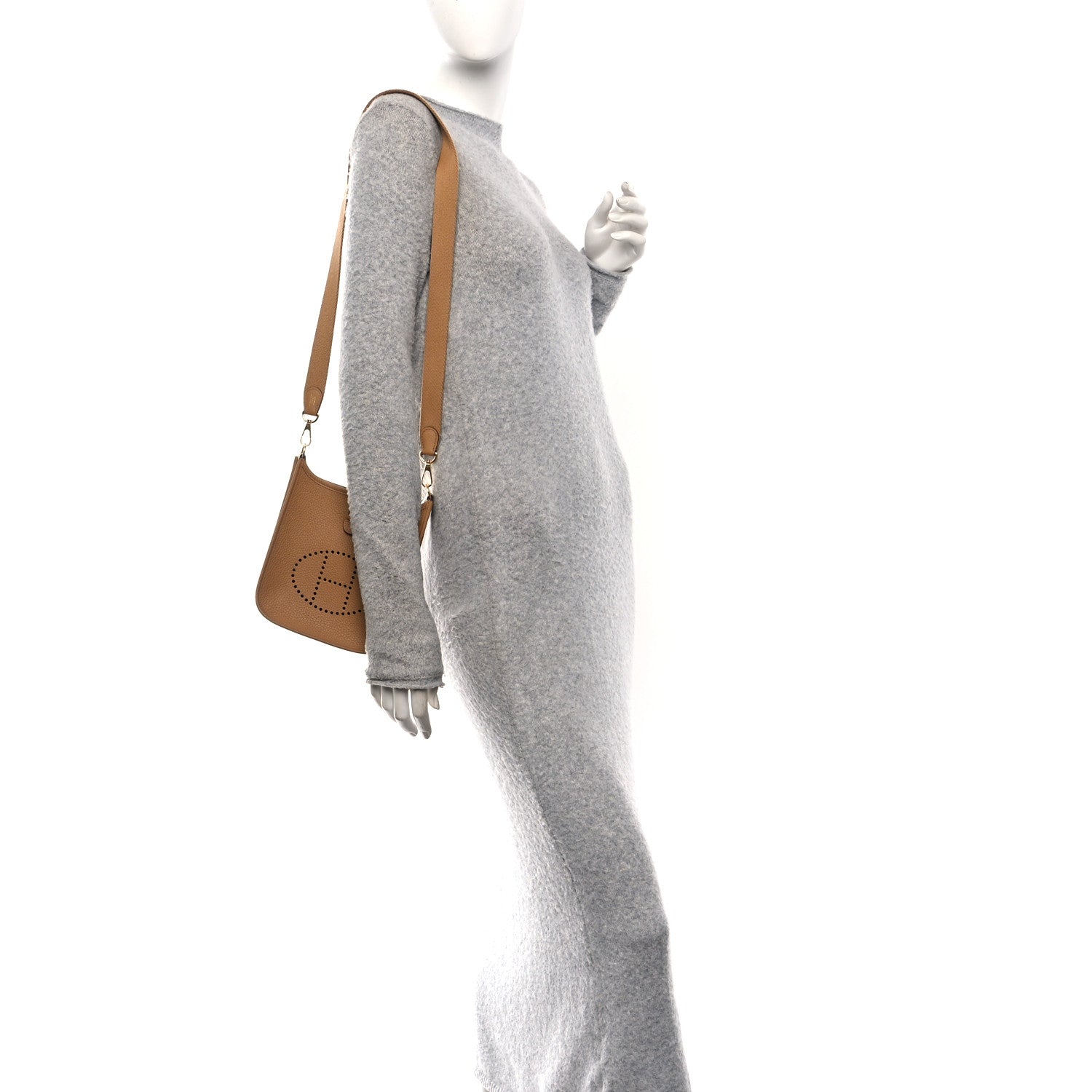 Hermes Taurillon Clemence Evelyne TPM Biscuit 2 of 11