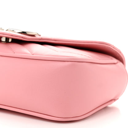 Gucci Calfskin Matelasse Super Mini GG Marmont Shoulder Bag Wild Rose 10 of 11