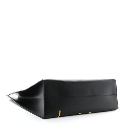 Gucci Calfskin GucciGhost Real Large XL Tote Black Yellow 4 of 9
