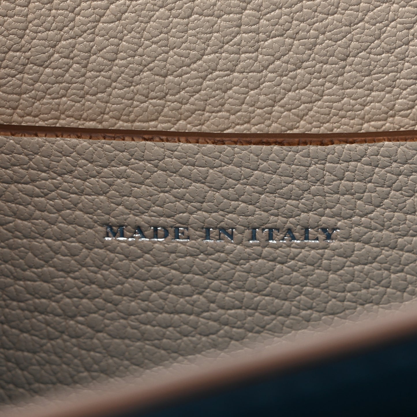 Goatskin Small D-Ring Bag Beige