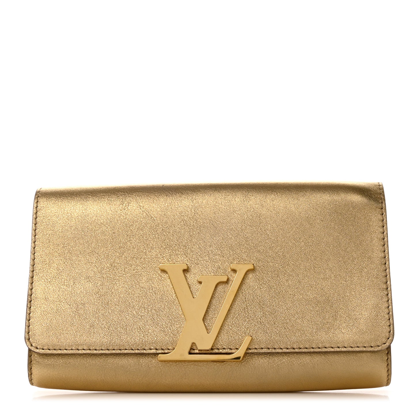 Calfskin Neo Sobe Louise EW Clutch Gold