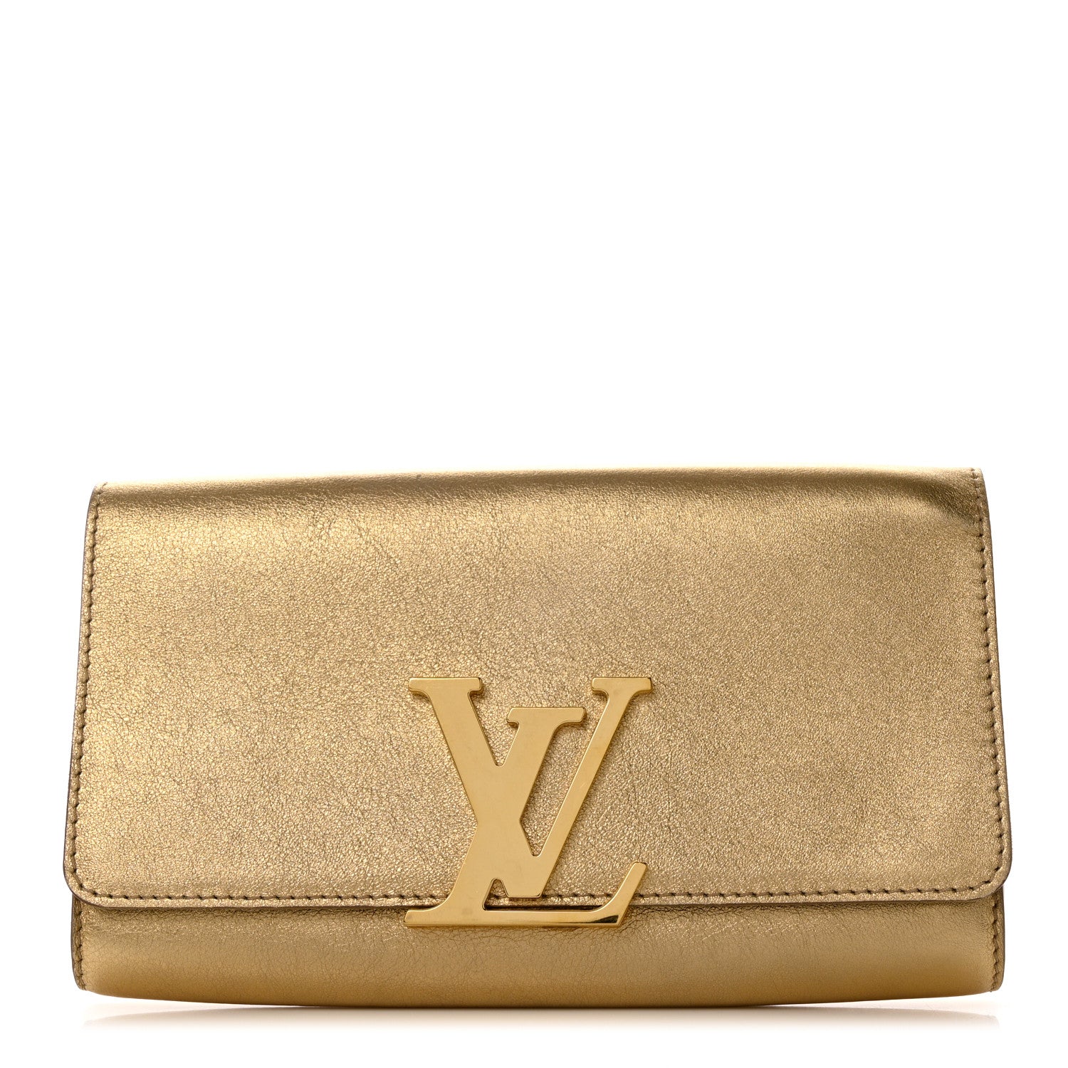 Louis Vuitton Calfskin Neo Sobe Louise EW Clutch Gold 1 of 8