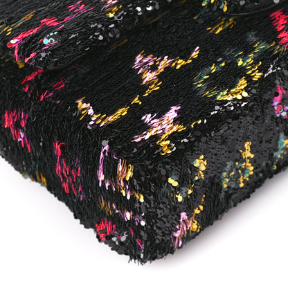 Chanel Sequin Logo CC Small Single Flap Black Multicolor 10 of 12