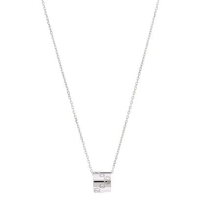 Gucci 18K White Gold Diamond Icon Twirl Pendant Necklace 1 of 4