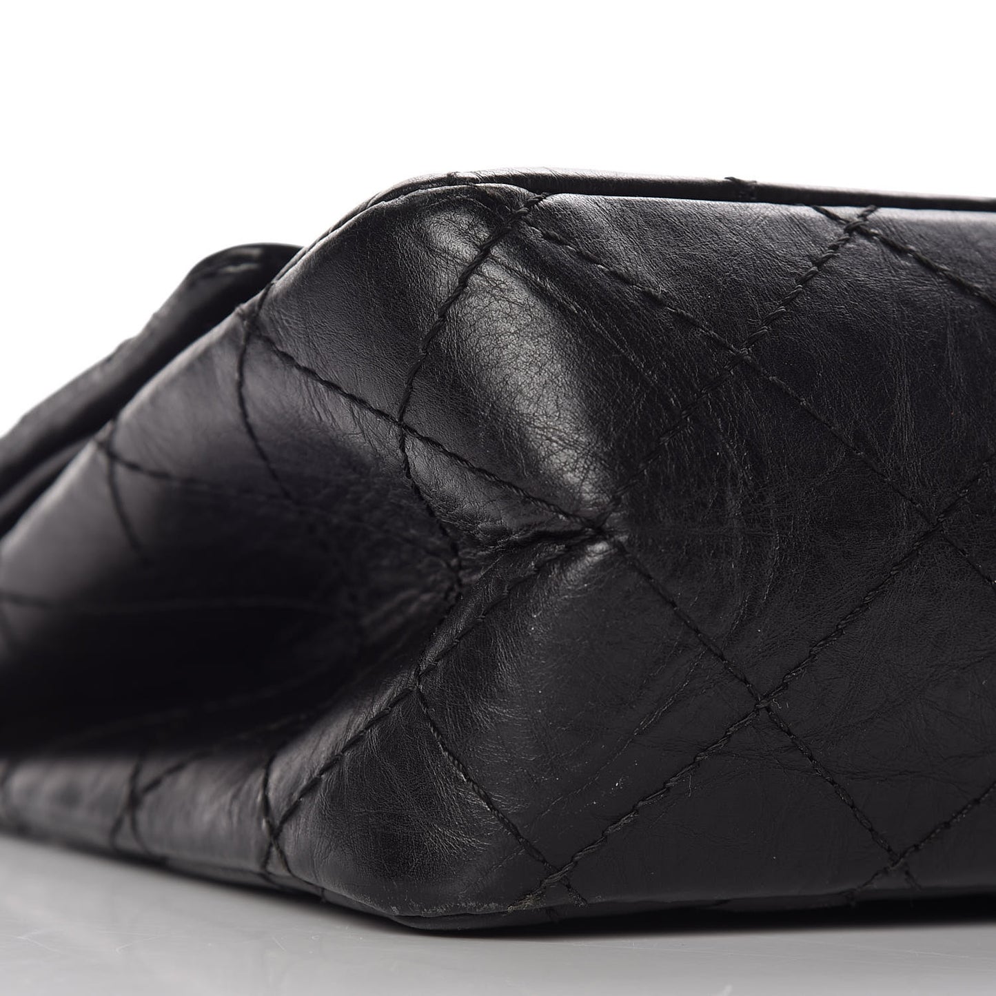 Aged Calfskin Quilted 2.55 Reissue 226 Flap Black