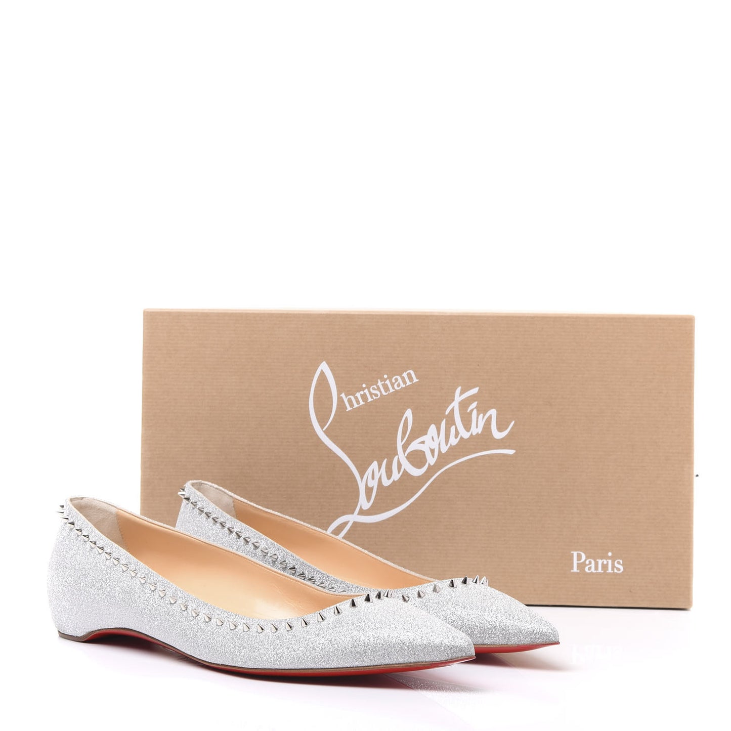 Mini Glitter Anjalina Flats 39.5 Silver