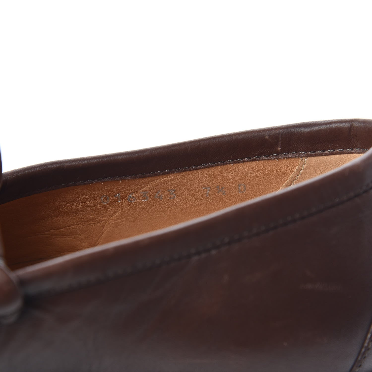 Gucci Laredo Calfskin Mens Horsebit Lug Sole Loafers 7.5 Brown 7 of 11