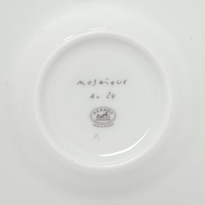 Hermes Porcelain Mosaique au 24 Coffee Cup and Saucer Set of 2 6 of 10