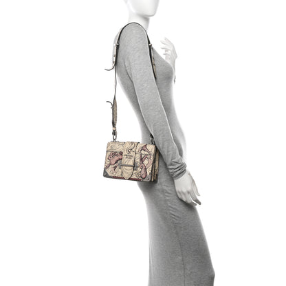 Prada X JAMES JEAN Glace Calfskin Rabbit Print Cahier Bag Opaline 2 of 18