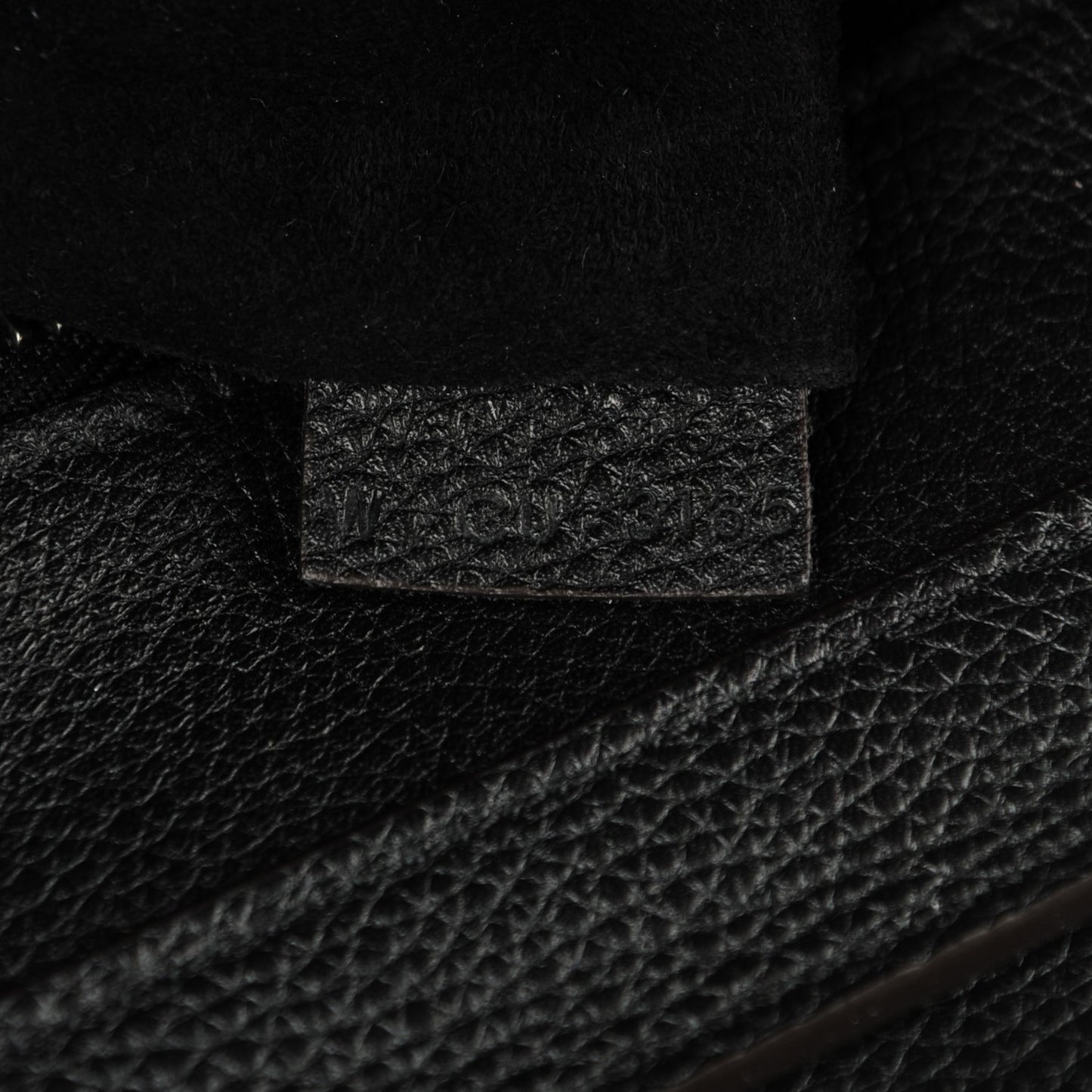 Drummed Calfskin Micro Luggage Black