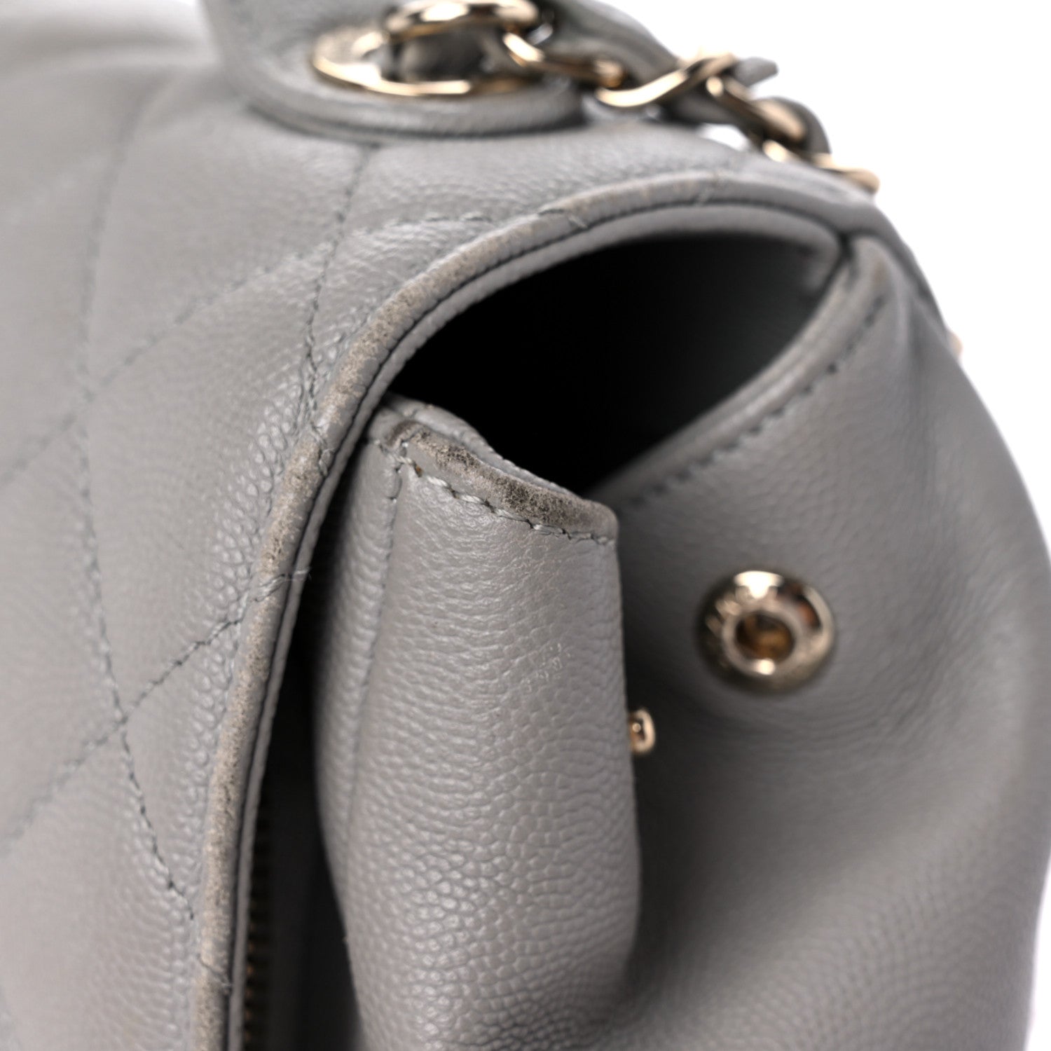 Chanel Caviar Quilted Large Business Affinity Flap Grey 16 of 23