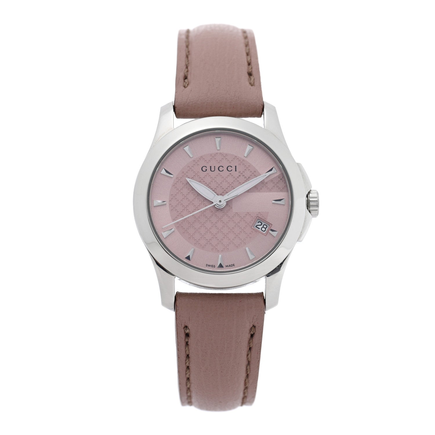 Gucci Stainless Steel Calfskin 27mm G-Timeless Quartz Watch Pink 1 of 4